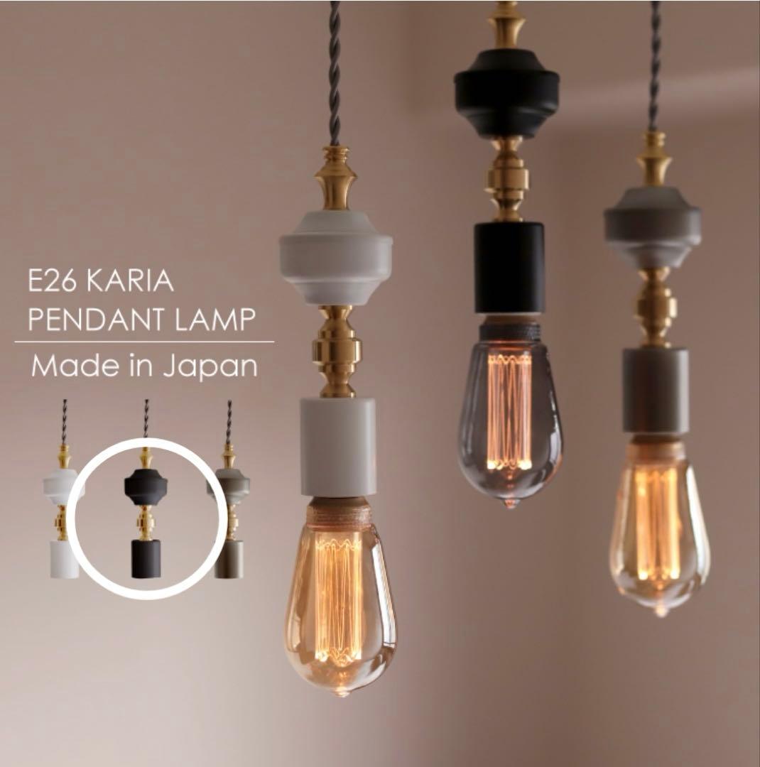 ペンダントライト　吊り下げ照明　電球セット　ブラック