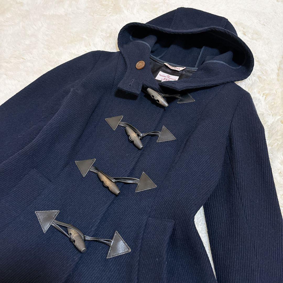 希少☆ヴィヴィアンウエストウッド ダッフルコート　裏地オーブ柄 トグル フレア