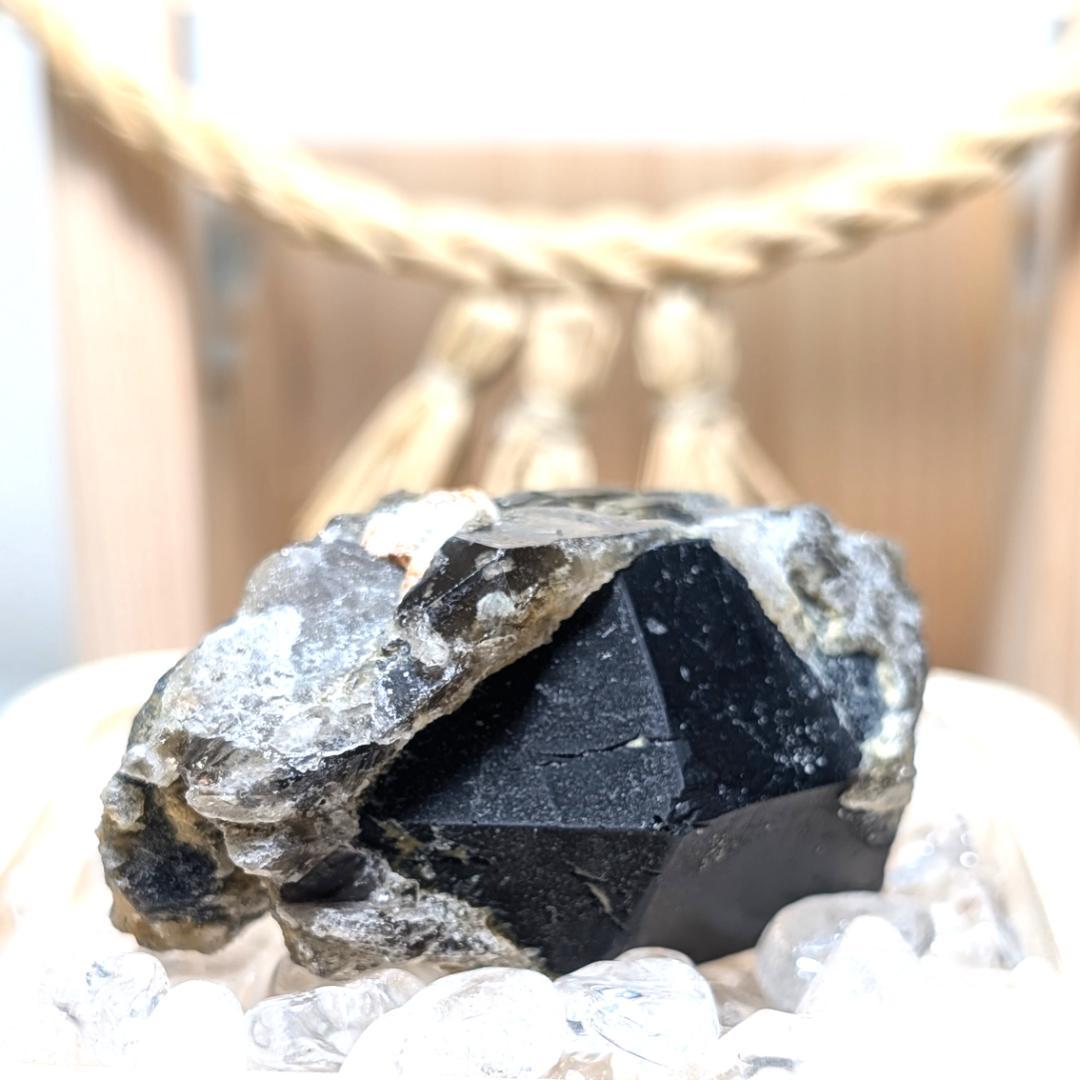 一点物 激レア ドリームモリオン 原石 山東省産 黒水晶 58g お守り効果