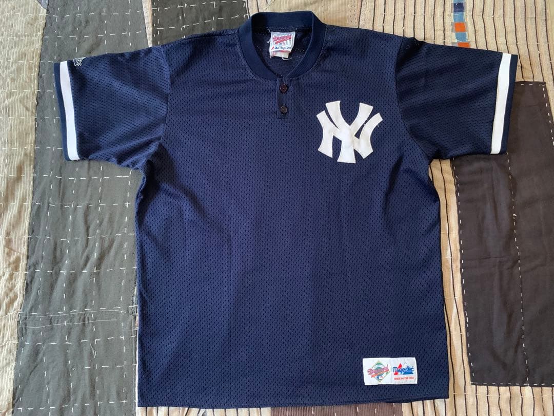 90s majestic NY Yankees vtg ユニフォーム スナップ