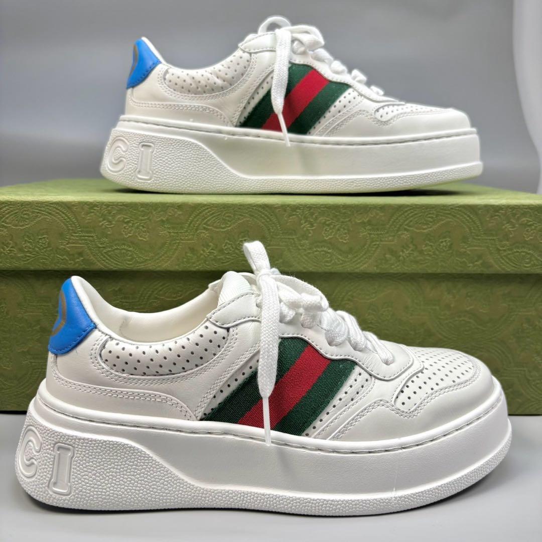 GUCCI グッチ　スニーカー　ストライプ　34 1/2