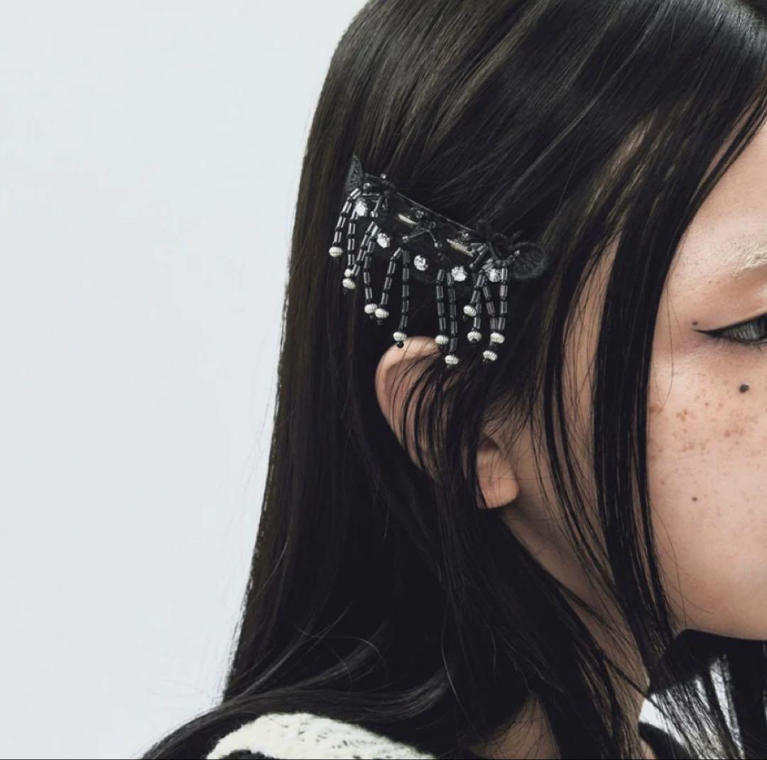  bijou mini barrette Black 左　タナカダイスケ