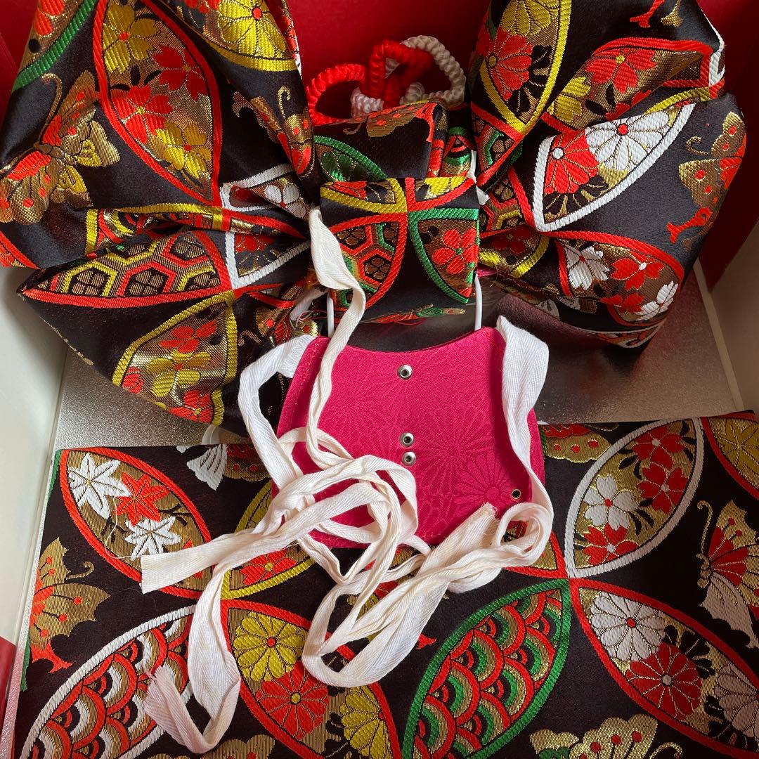 七五三　着物セット オレンジ ７歳　七歳　女の子