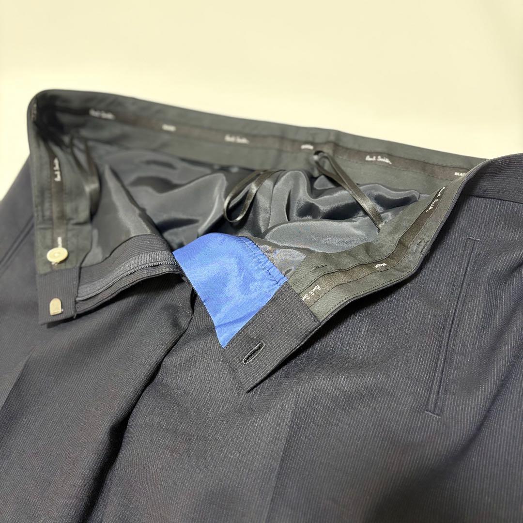 Paul Smith BLACK 黒ストライプ セットアップスーツ 46L 花柄